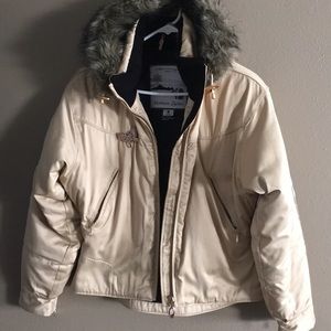 Obermeyer Snow Coat fur hood Ski Snowboard GOLD 6